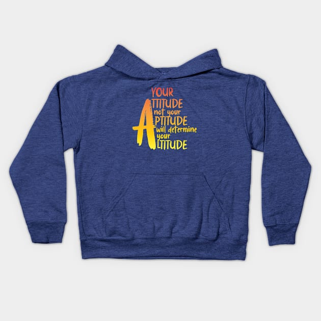 It's all about attitude, text art design Kids Hoodie by Country Gal